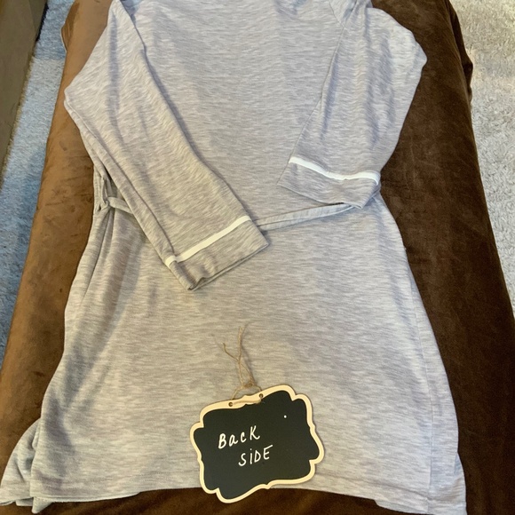 Jessica Simpson Grey White L XL Robe Pockets - Picture 6 of 7